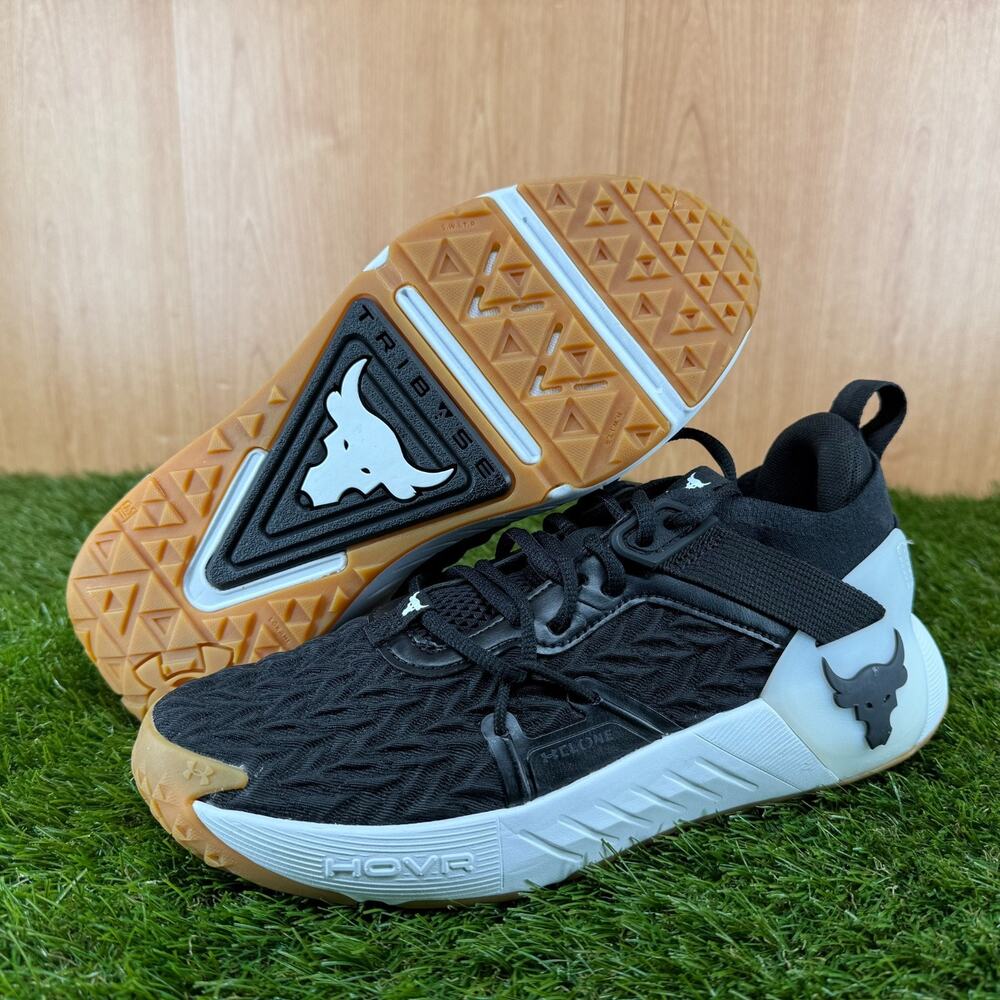 Under Armour Project Rock 6 Black White 3026535-002 Women’s 9 New Without Box